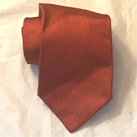 Zadi Andrew's Ties Orange/Brown Silk Made in Italy Necktie - Picture 2 of 12